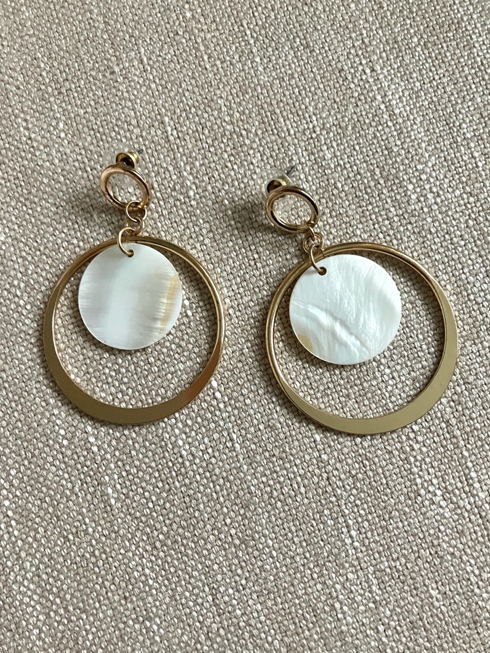 Lovisa Gold Drop Earrings with White Mother-of-Pearl